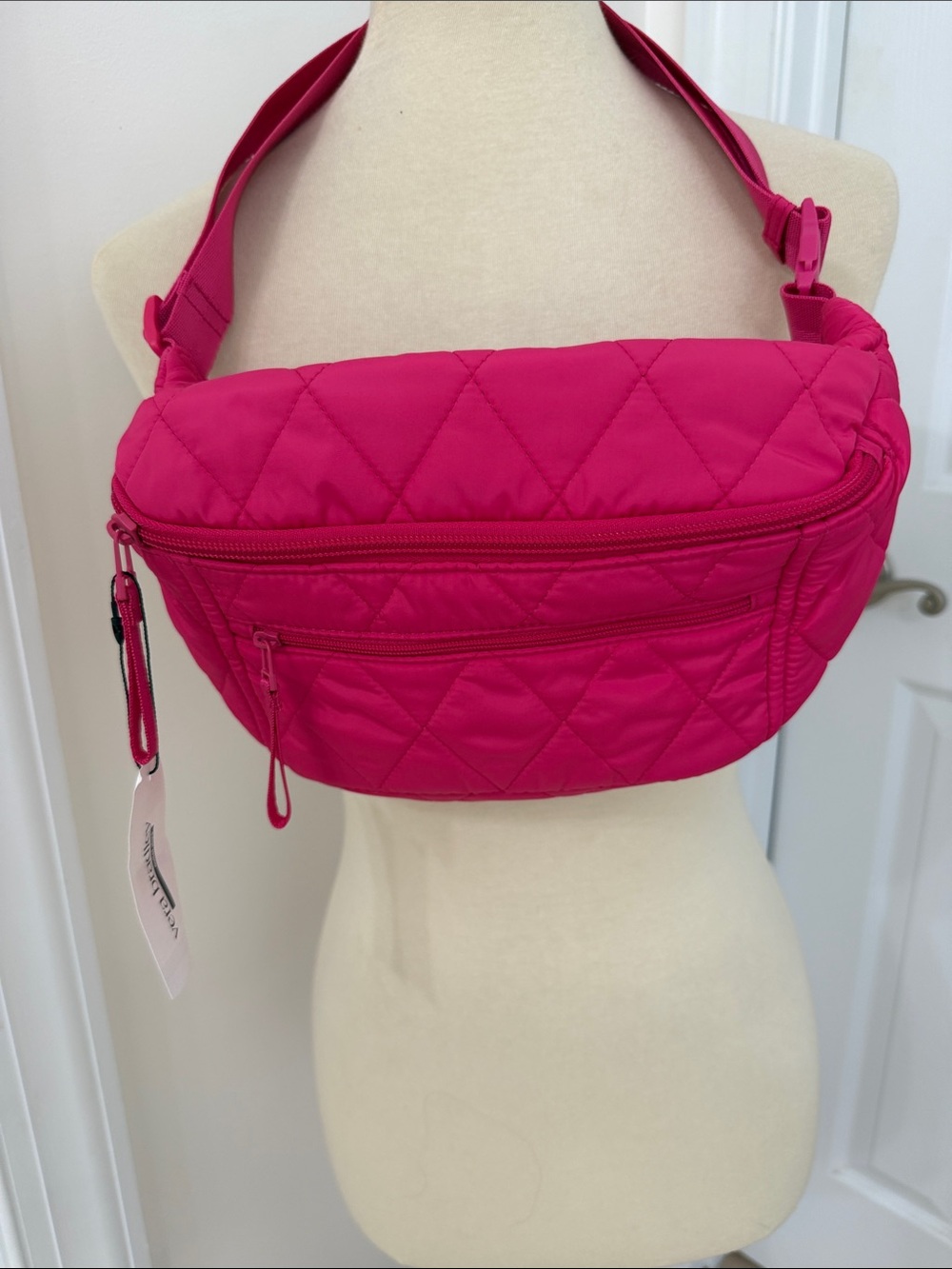 Vera Bradley Peacock Pink Quilted Crossbody Belt Bag